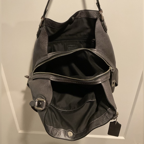 Coach Pewter Leather Women's Bag - Picture 8 of 16